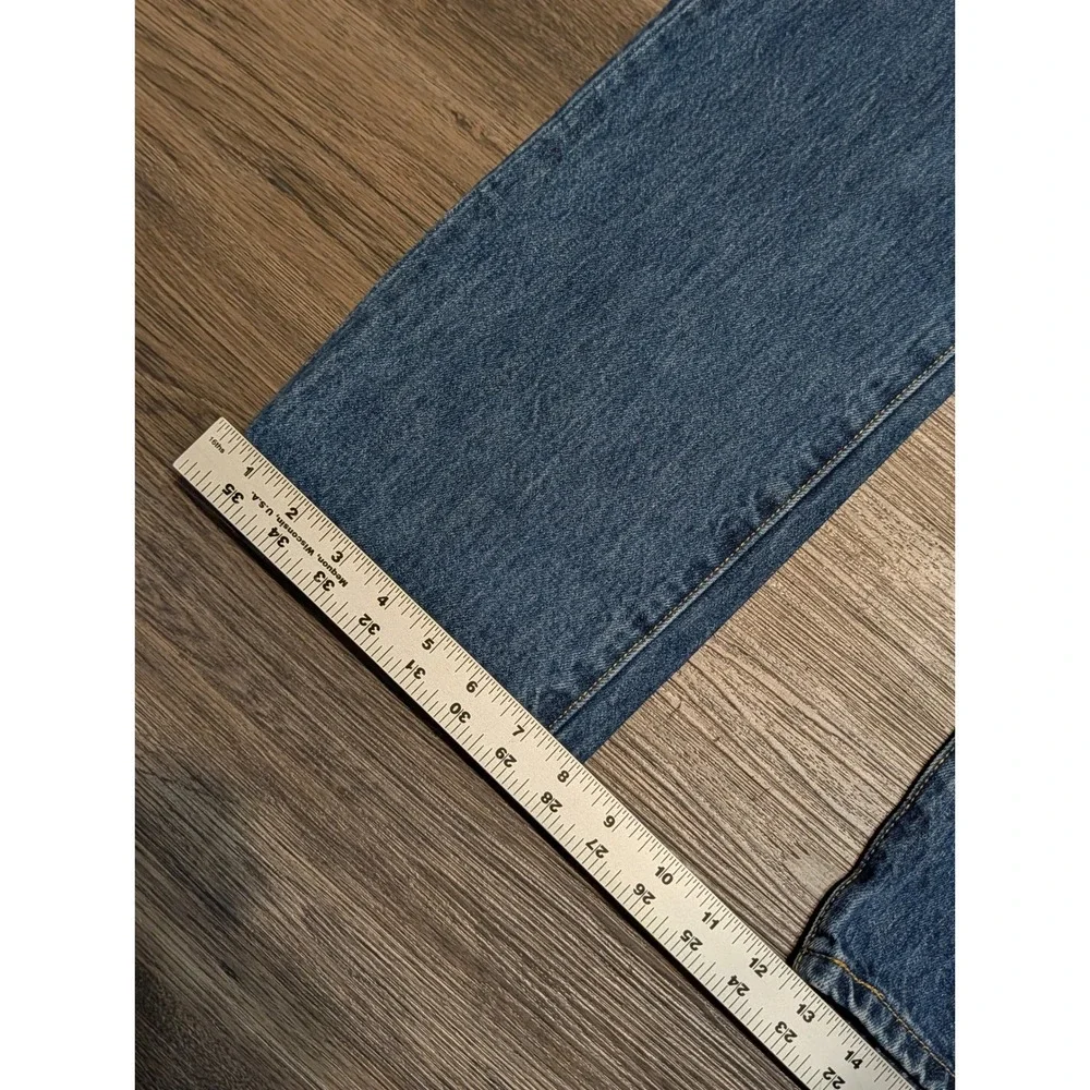 Levis 501 Original Straight Leg Button Fly Blue Denim Jeans Mens W32 L36 Medium